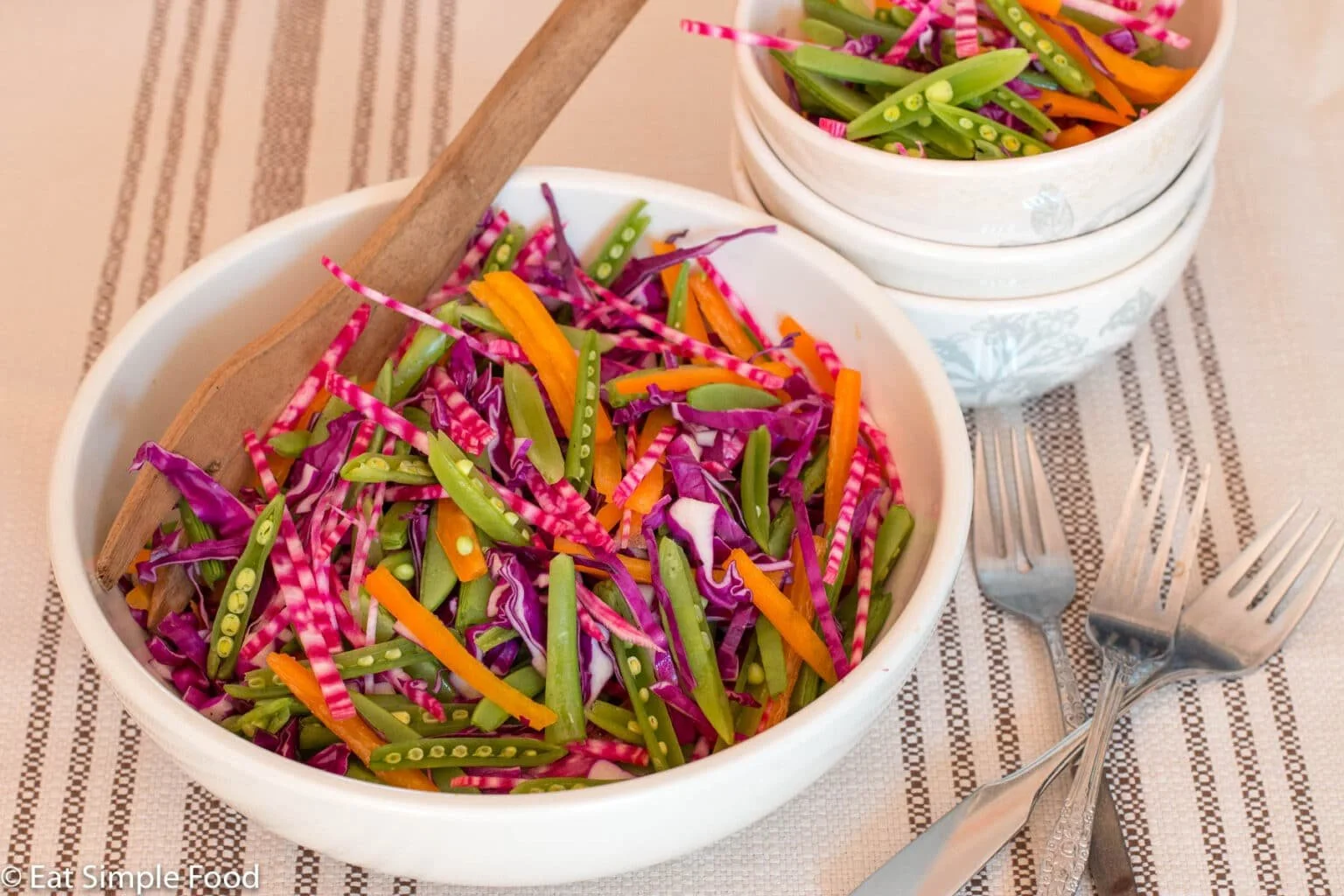 Sugar Snap Pea Slaw with Ume Plum Vinaigrette