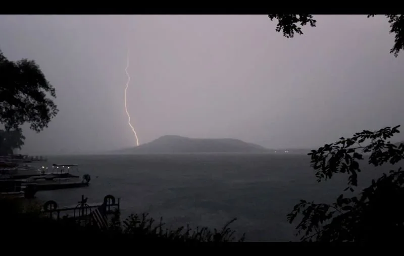 Sarah Maylin, Lightning and the Lion, all the varying moods of Otsego Lake are beautiful