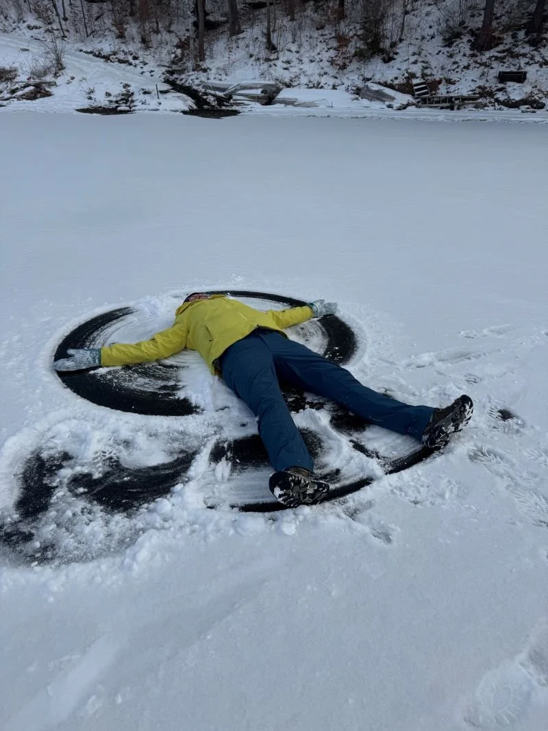 J. Ravage, Snow angel at Fairy Spring