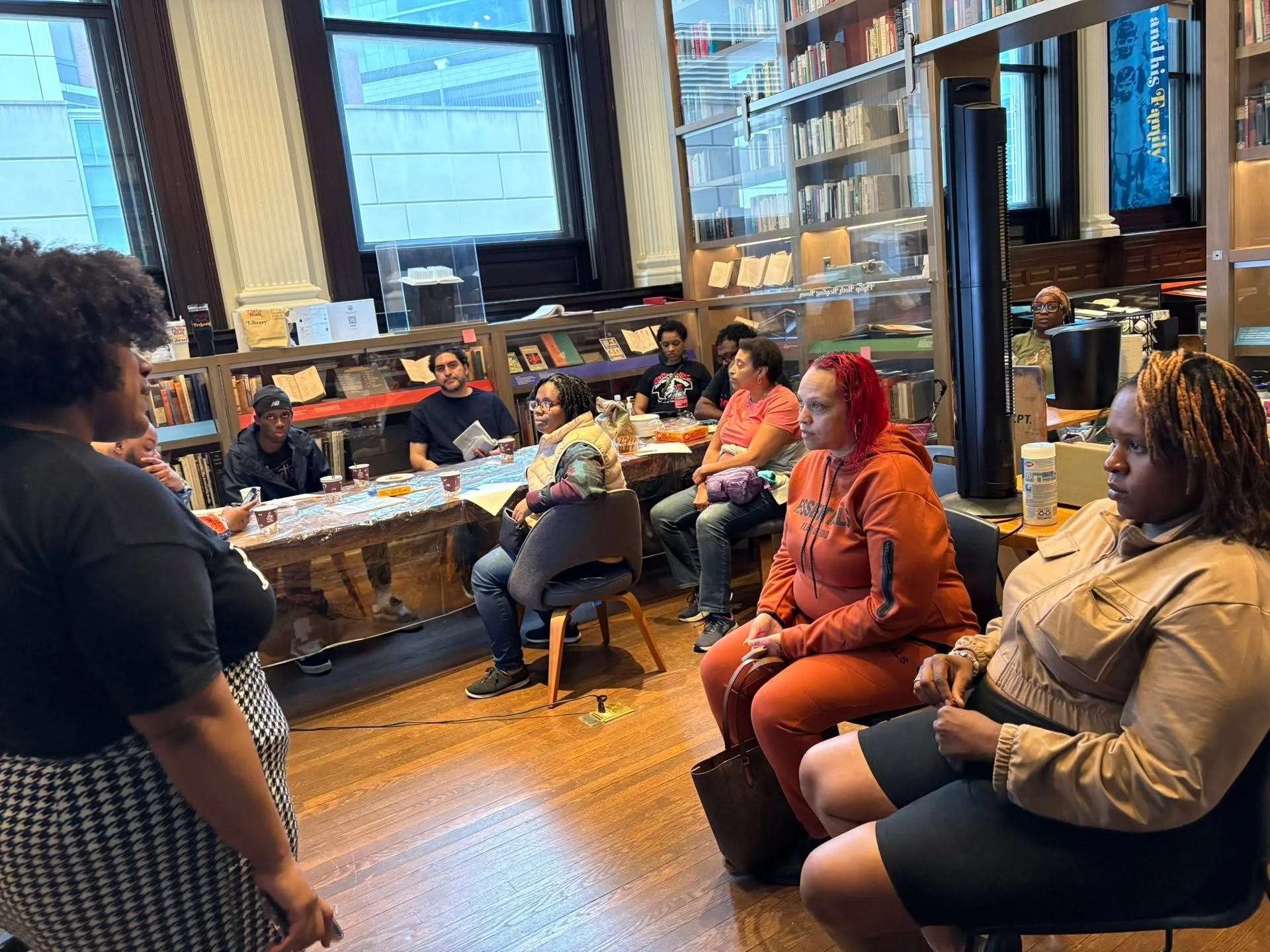 Thanks to @thats_so_trey for an amazing, inspiring freestyle poetry workshop last night at the PRPL! #poetry #newark