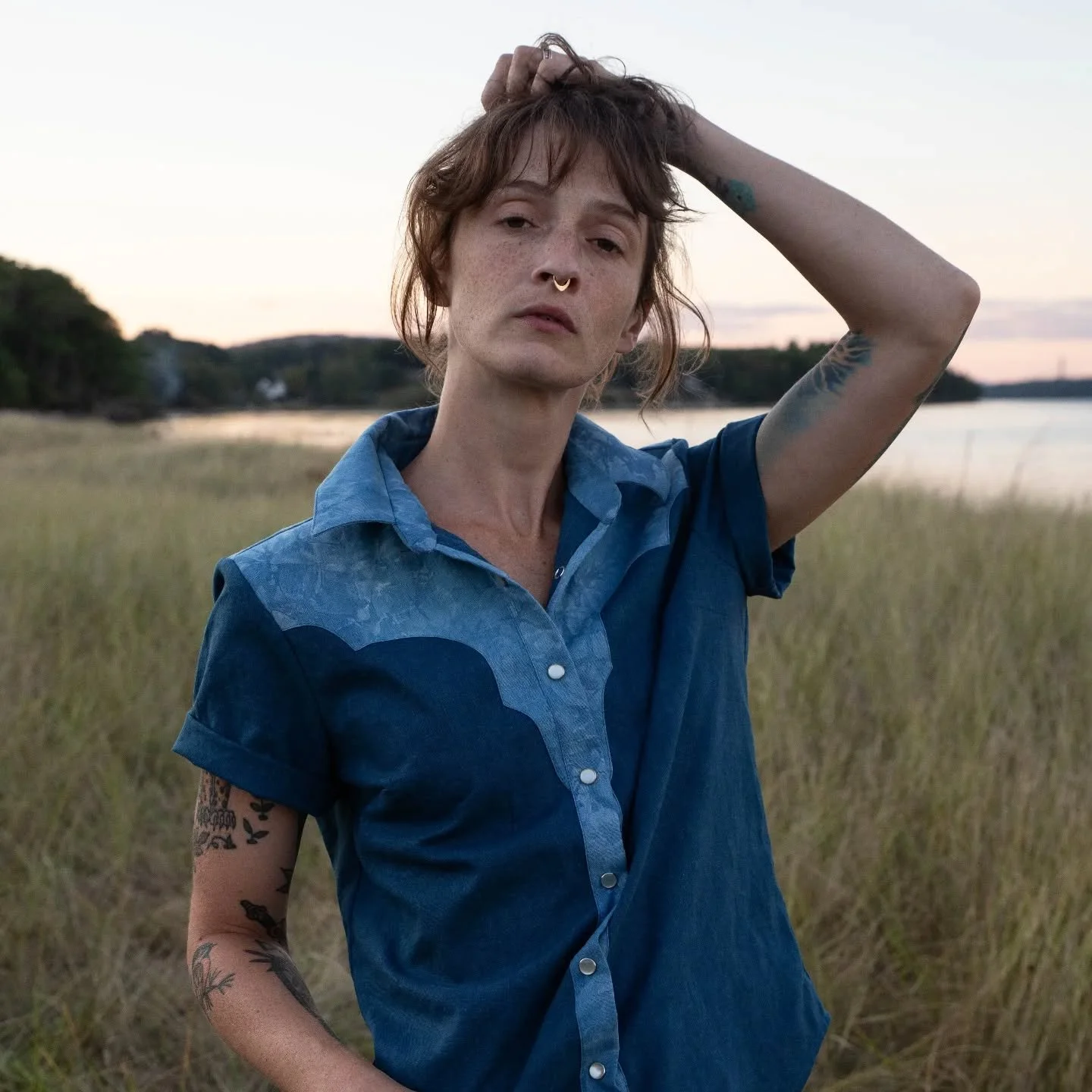 Bringing lots of indigo to this year's @commongroundcountryfair Sept 19-21. And I might even update the website now that I have beautiful new photos courtesy of @sweet.violet.photography and @midcoastmainemodel!