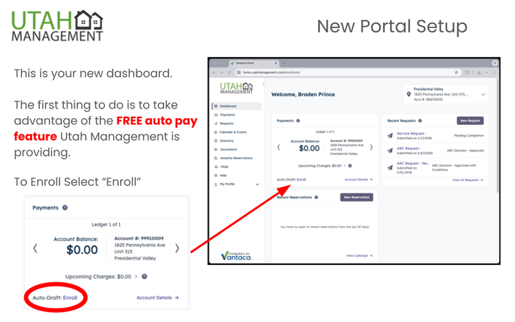 Login Setup — Utah Management-HOA-Property-Management