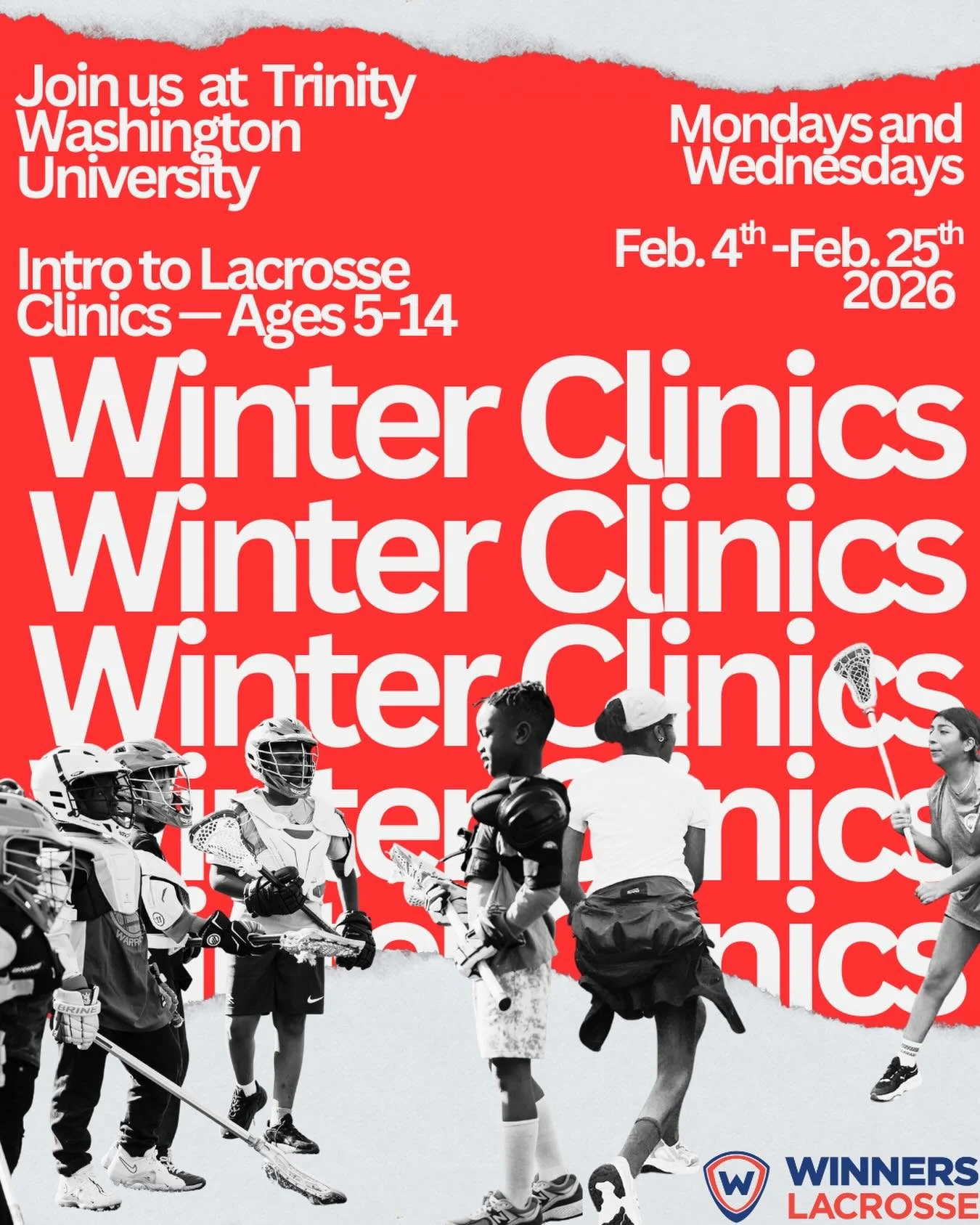 Get ready, DC! 🥍✨
WINNERS Intro to Lacrosse Clinics are back &mdash; indoors at Trinity Washington University! Join us Mondays &amp; Wednesdays, 7&ndash;8pm, Feb 4&ndash;25.
Let&rsquo;s build skills, confidence, and community together!