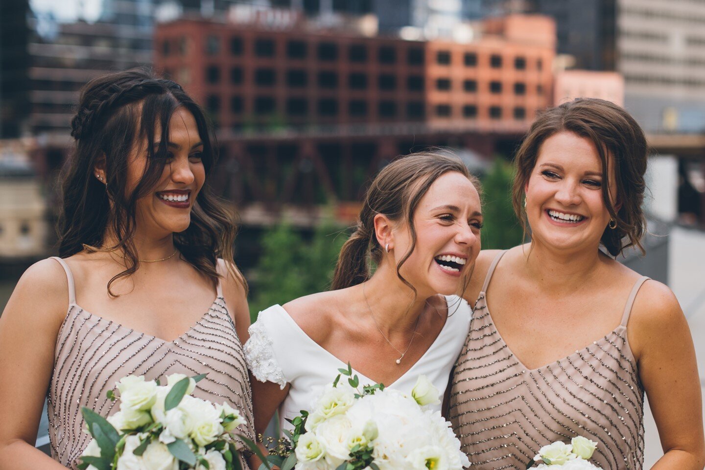 Your bridal party needs to be making you bust up all day. Tip: find your funniest friends and get super close to them in preparation for this.
