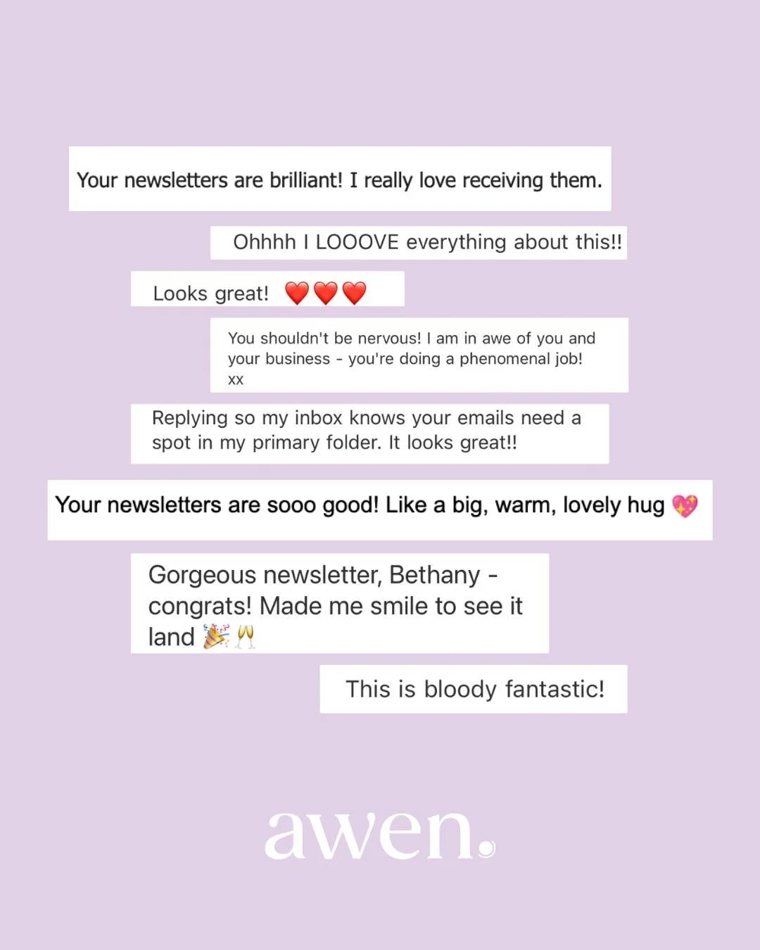 💌 &ldquo;Your newsletters are sooo good! Like a big, warm, lovely hug.&rdquo;

That&rsquo;s one of my favourite bits of feedback about my newsletter, and it perfectly sums up what I try to create each month.

If you enjoy honest reflections about do