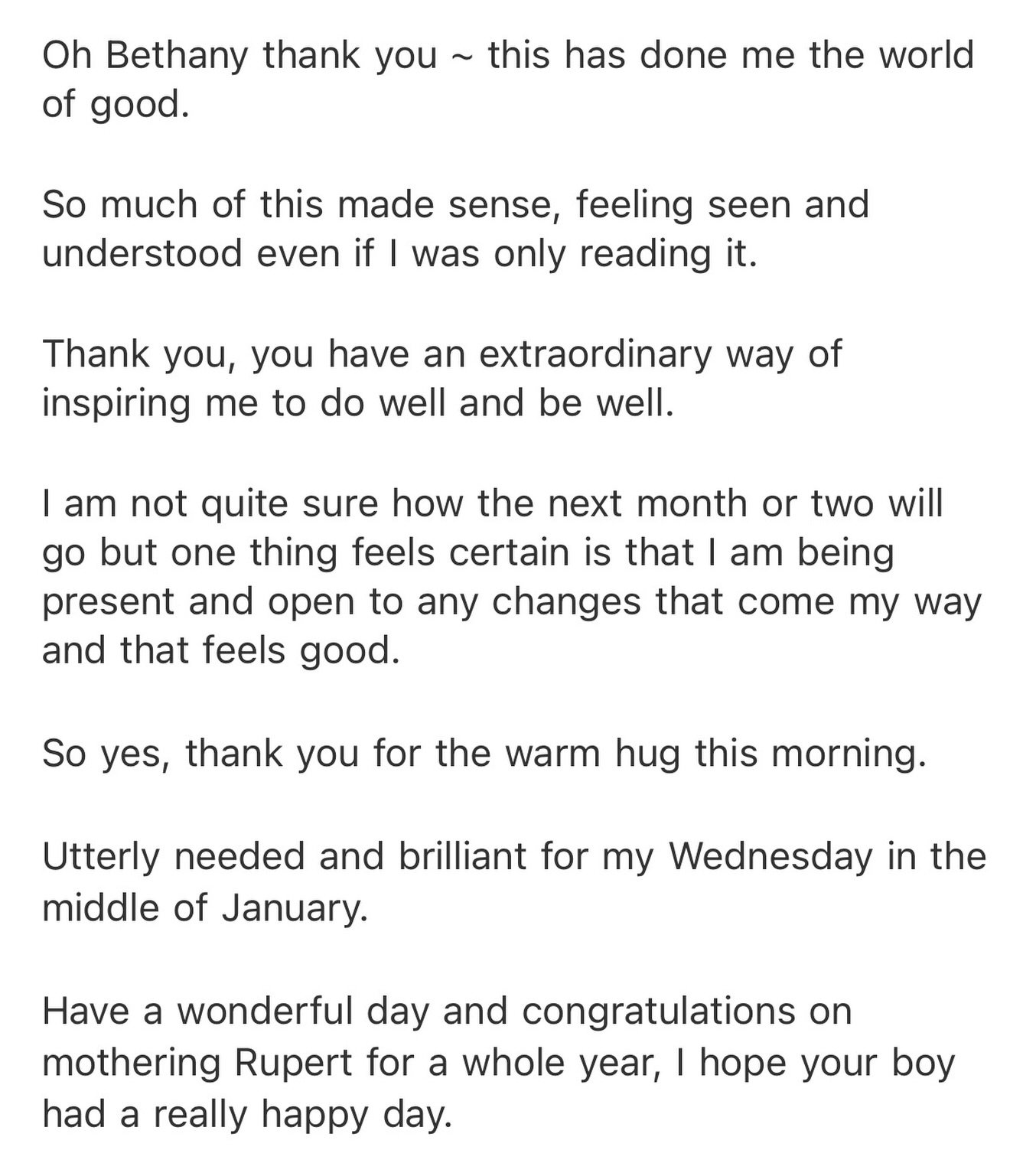 It&rsquo;s the middle of January. The weeks feel long. The mornings are dark and wet. Coats are damp before you&rsquo;ve even left the house. 

In our house, Rupert just turned one.
A whole year since a challenging beginning.
A year of holding joy an