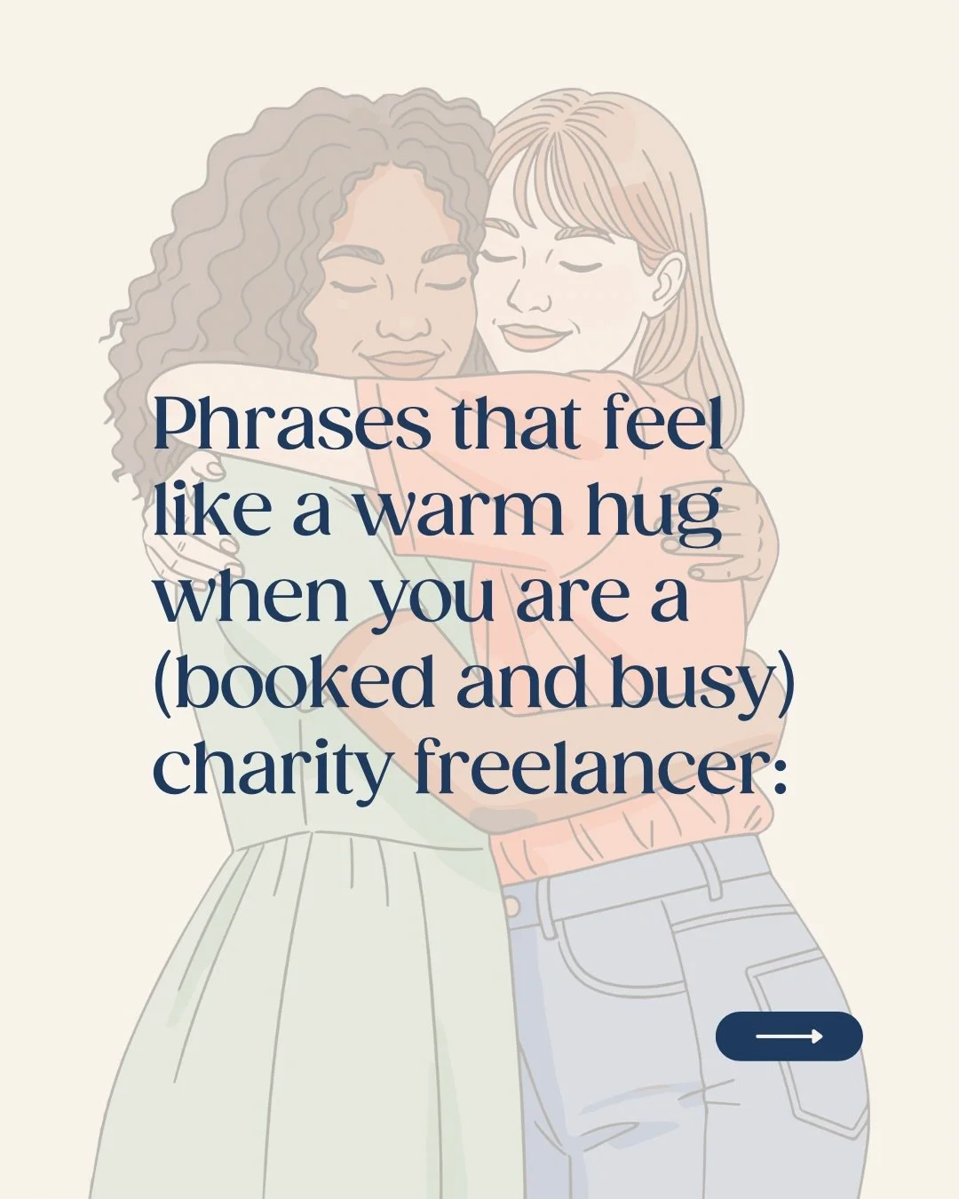 If any of these phrases made your shoulders drop a little,
this is your sign.

So many charity freelancers I work with are booked and busy,
but quietly carrying more than they let on.
Still caring.
Still delivering.
Still holding it all together.

My