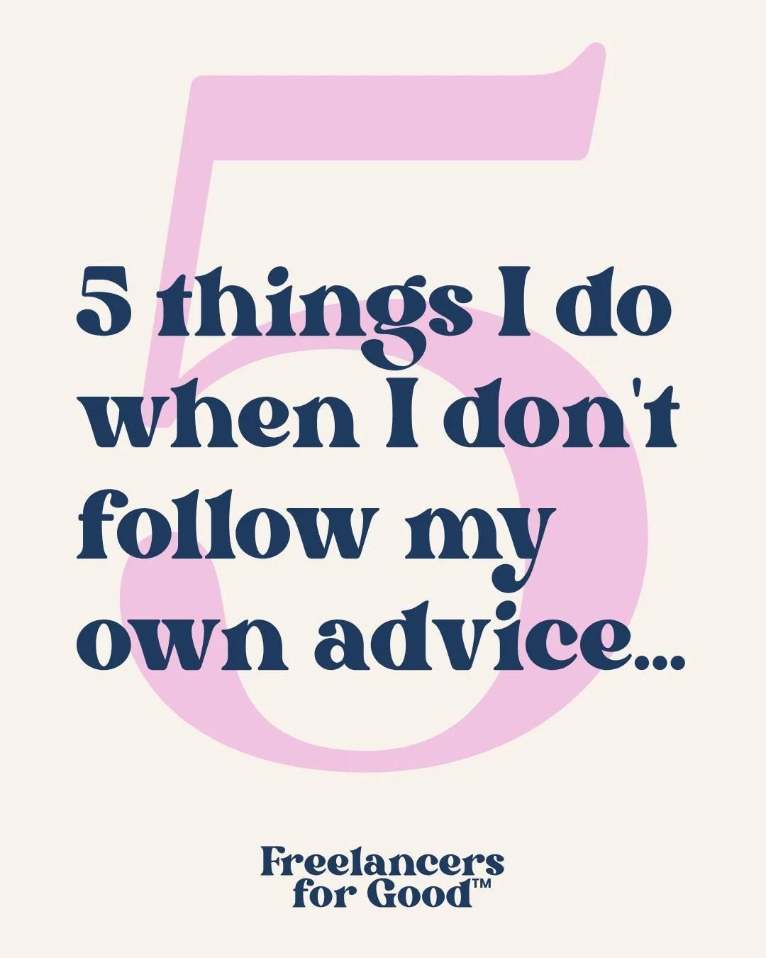 5 things I do when I don't follow my own advice...

I coach experienced charity freelancers to build businesses that ask less of them.

I'm also human.

So here's what happens when I stop practising what I preach...

1. I say yes before I've thought 