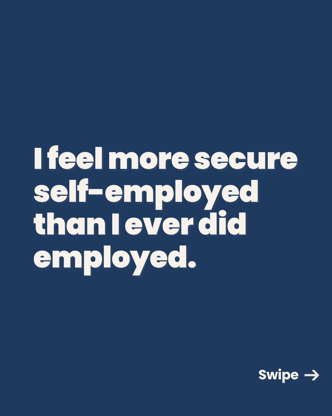 I feel more secure self-employed than I ever did employed. I know that sounds backwards. Freelancing is supposed to be the risky option.

But when I was employed, my job hung on one funding round. One restructure. One meeting I wasn&rsquo;t in.

Now 