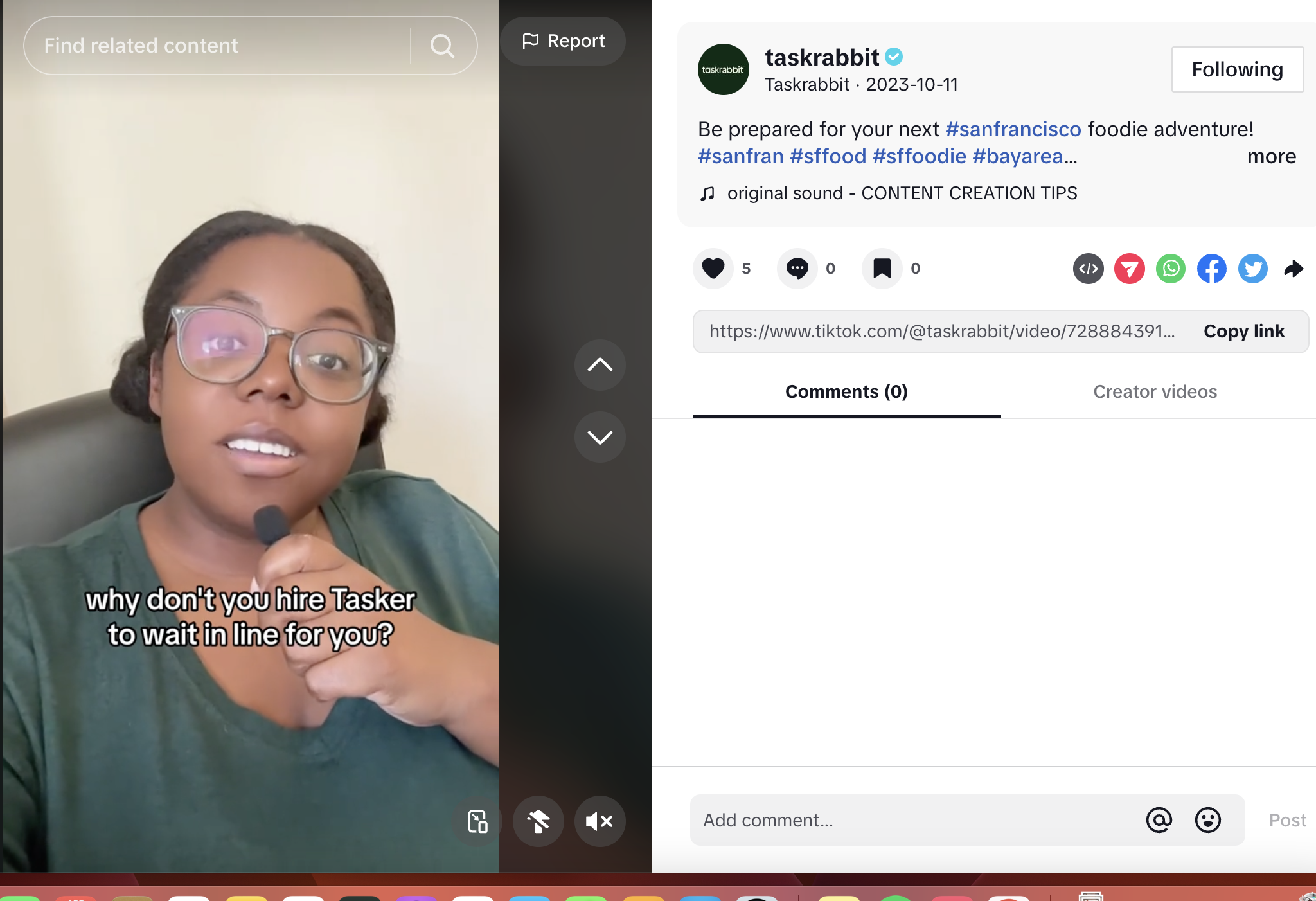 Waiting in Line TikTok - Taskrabbit