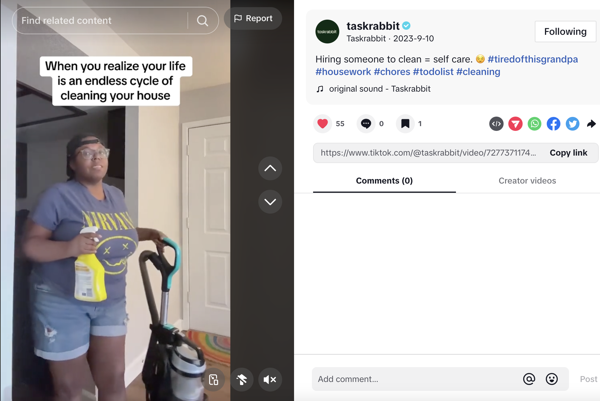 Housework TikTok - Taskrabbit