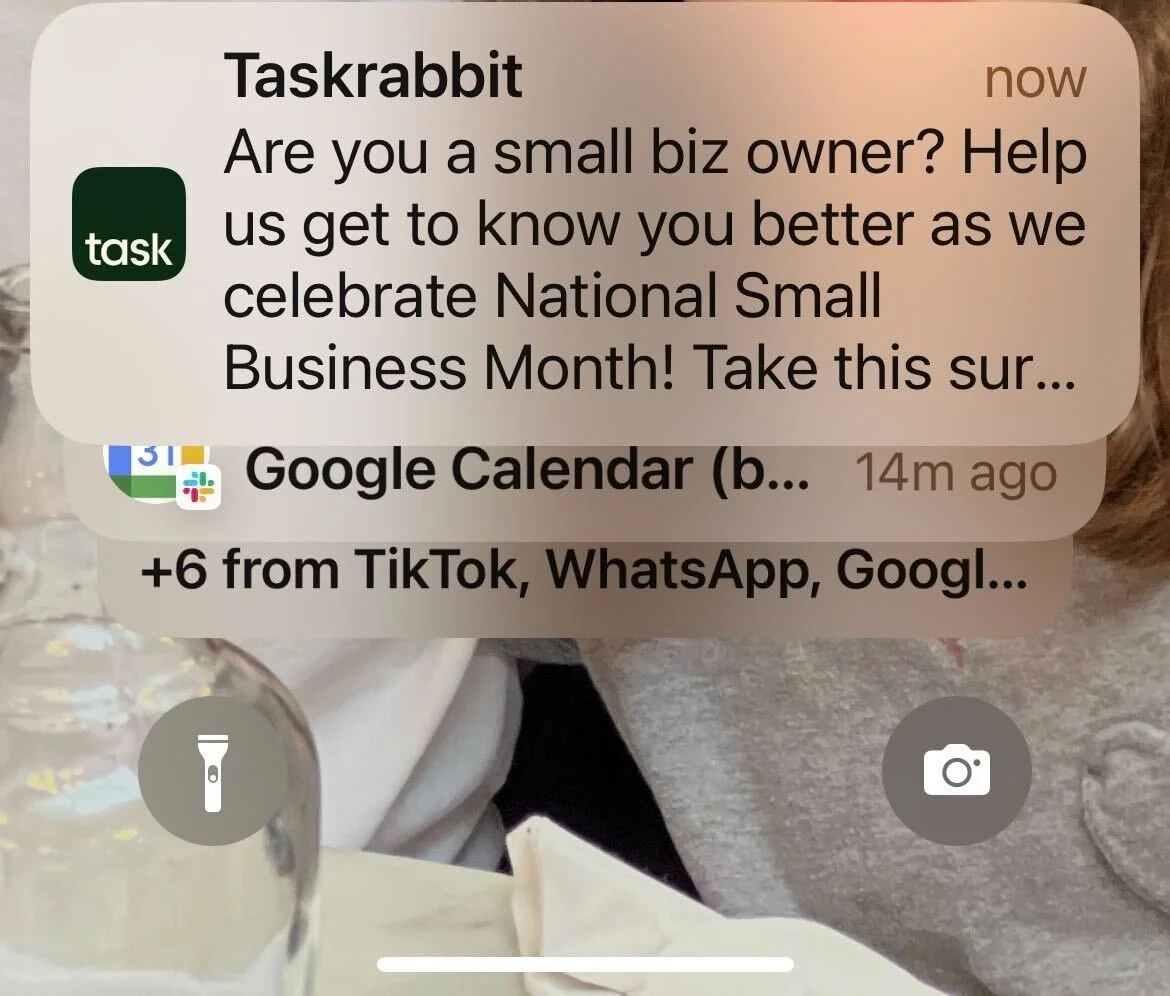 Small Business Month Push Notification - Taskrabbit