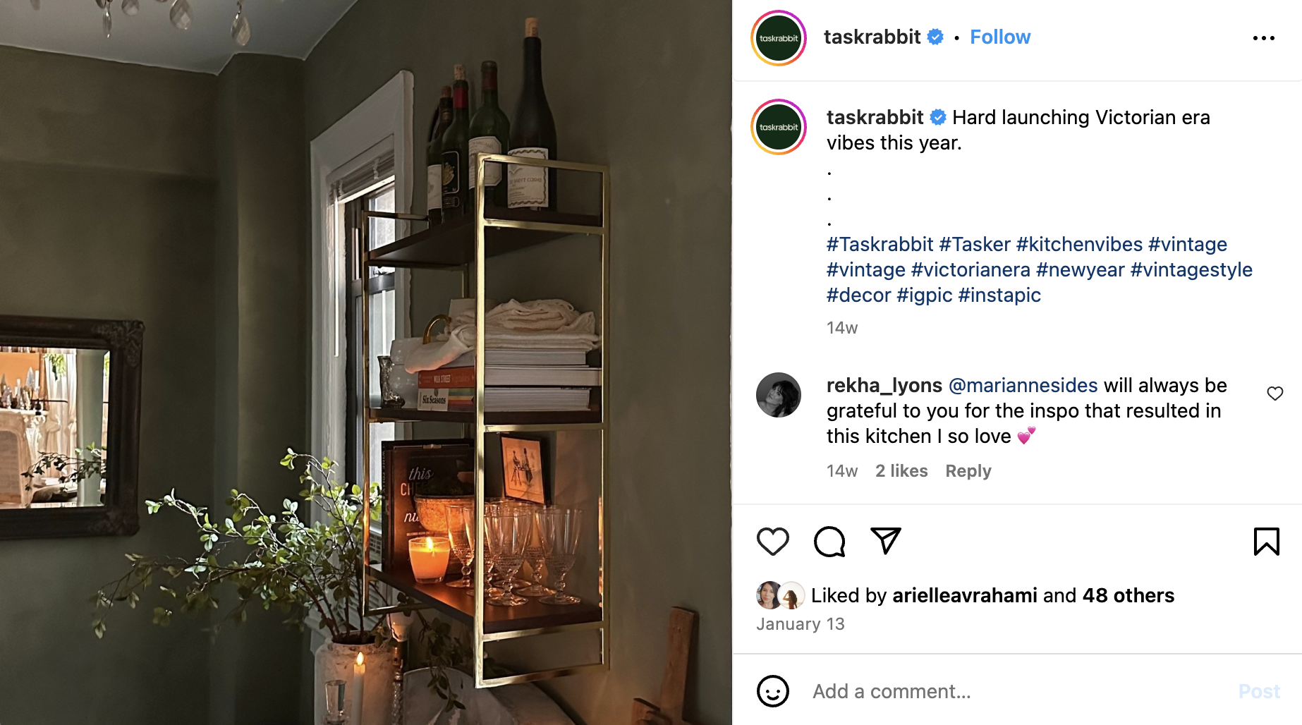 Victorian Era IG Caption - Taskrabbit