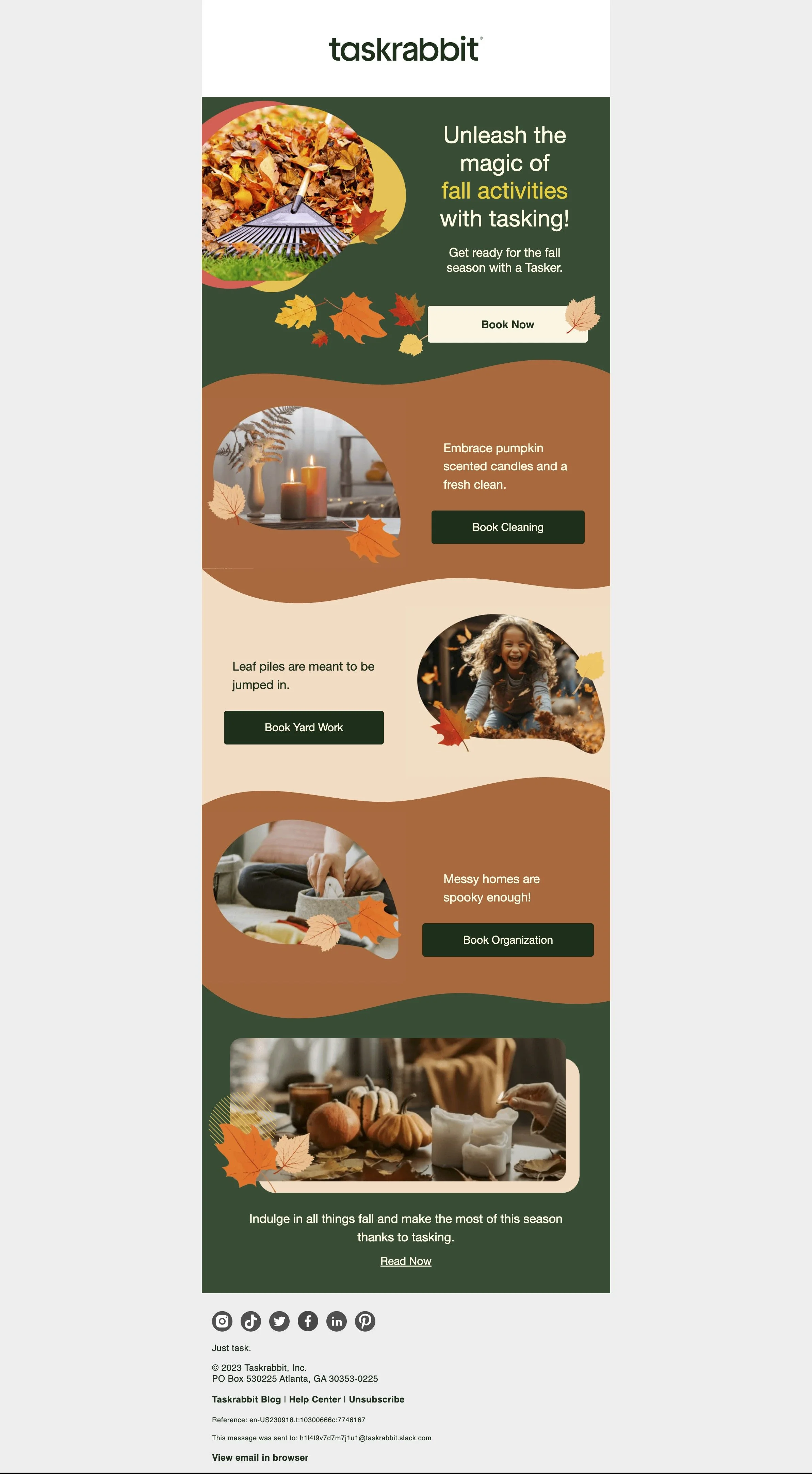 Magic of Fall Email - Taskrabbit