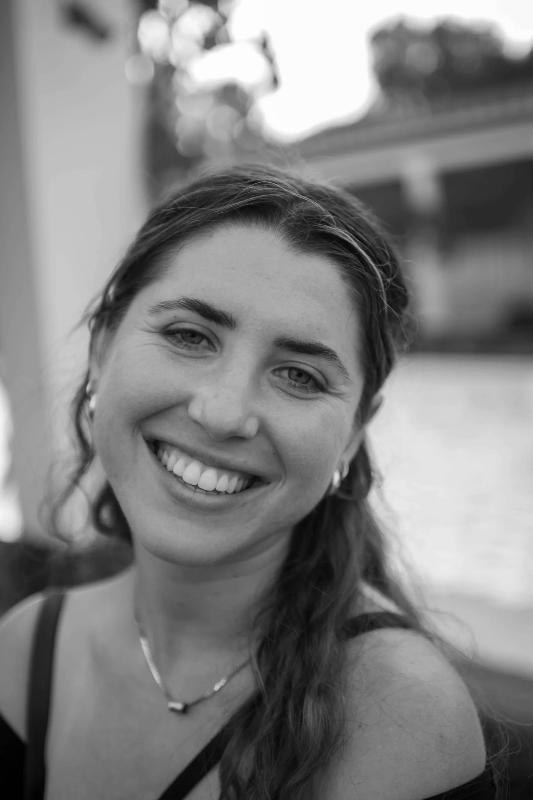 A black and white portrait of Shaya Barzilai
