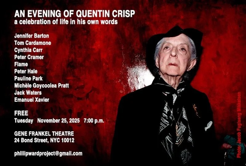 Jack Waters and Peter Cramer join the festivities for AN EVENING OF QUENTIN CRISP