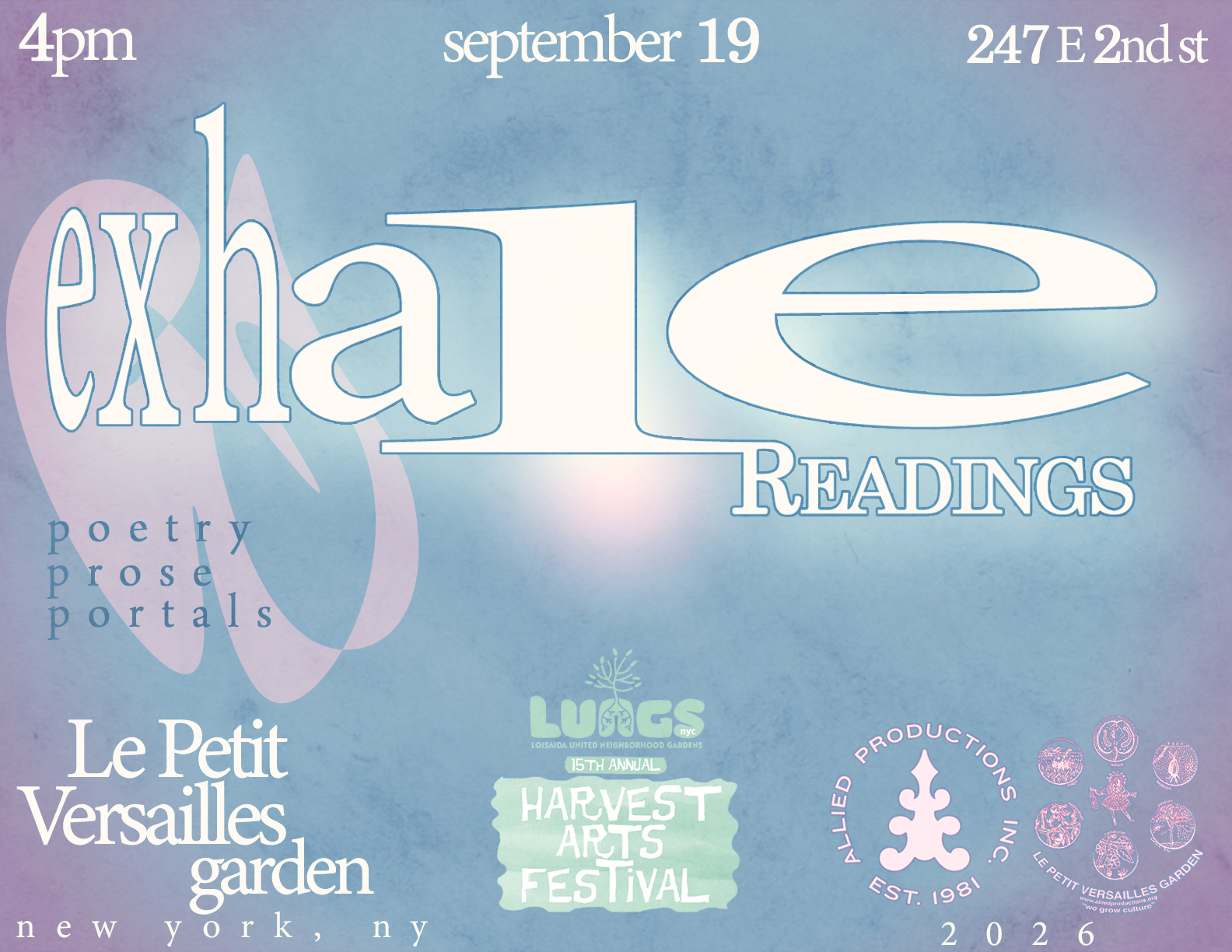 15TH ANNUAL LUNGS Harvest Arts Festival