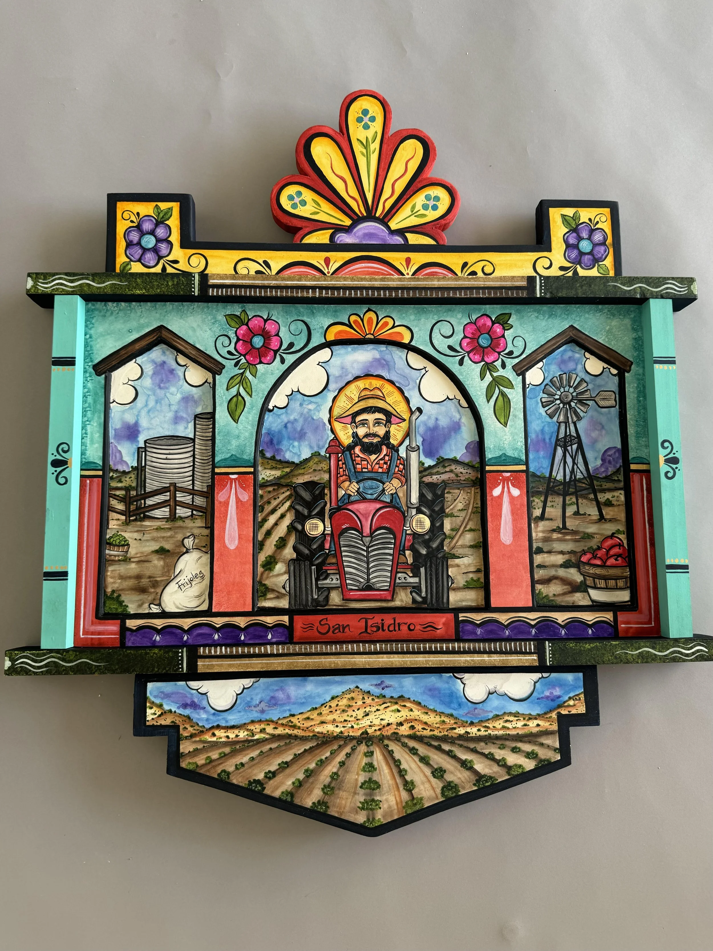San Isidro Labrador and his holy Tractor 