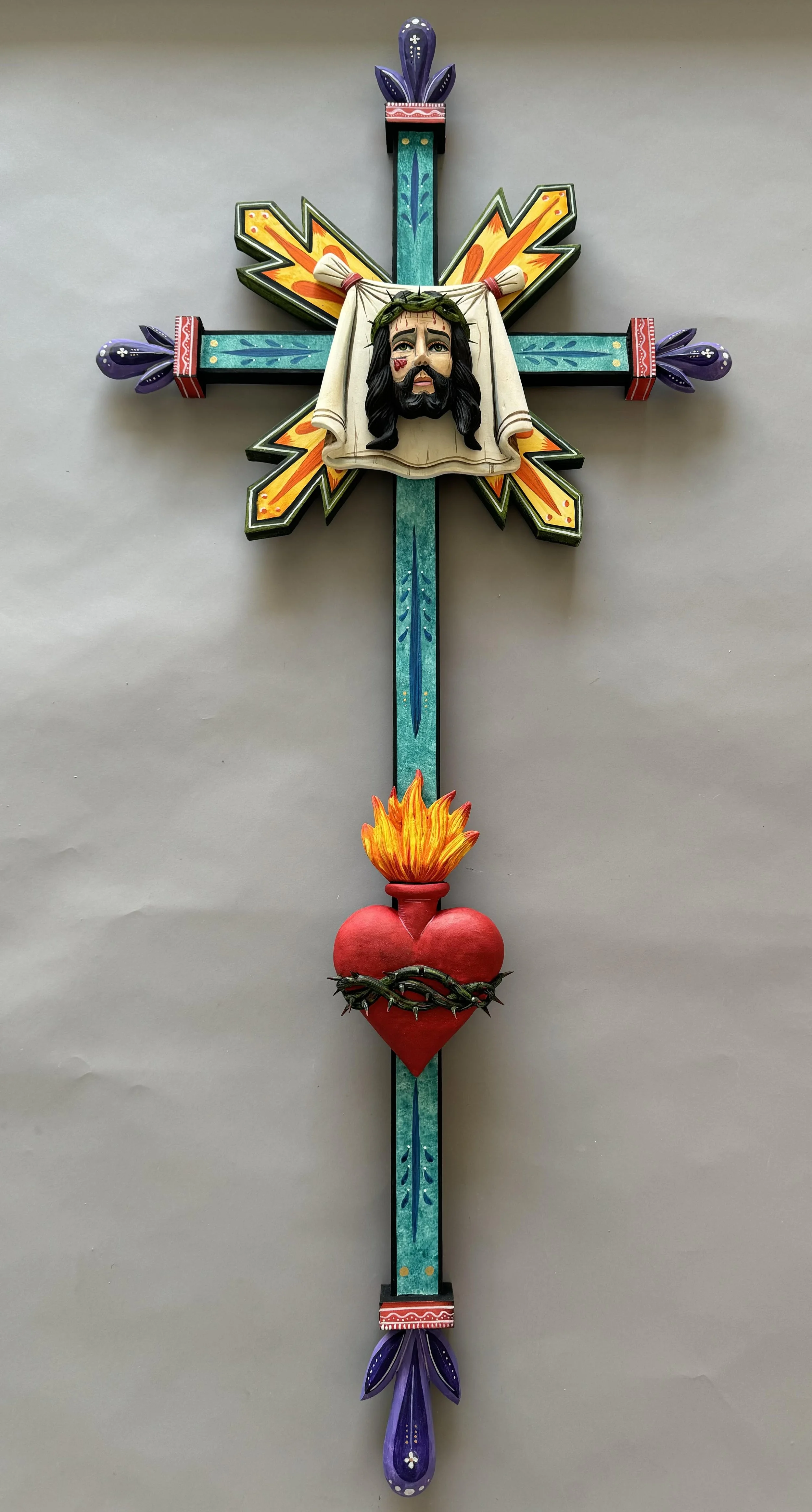 Passion of christ cross. (Veronica Veil & Sacred Heart)