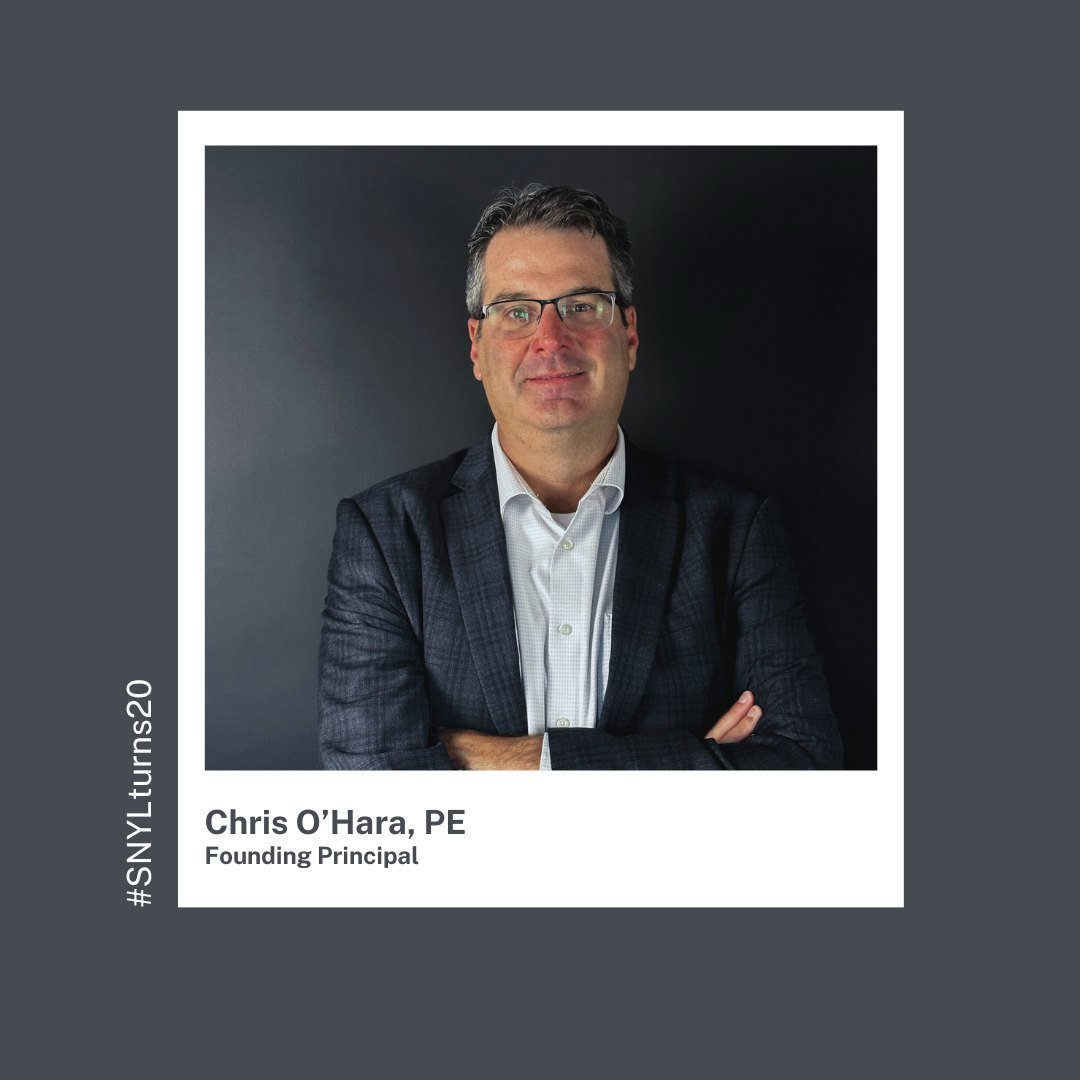 It is time to highlight our first Principal in our #SNYLTurns20 series. Chris O&rsquo;Hara, PE is a Founding Principal, and are excited to showcase what he responded!⁠
⁠
🎤When did you first become interested in architecture or engineering as a caree