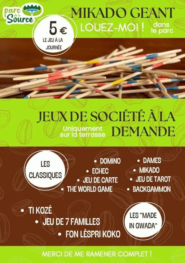 7- Jeux de société à la demande