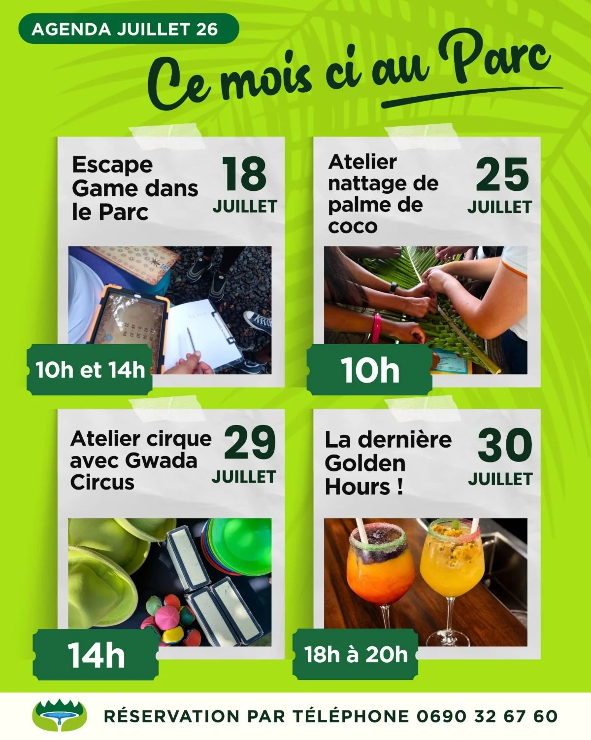 Ce mois de Juillet 2026 au Parc de La Source…