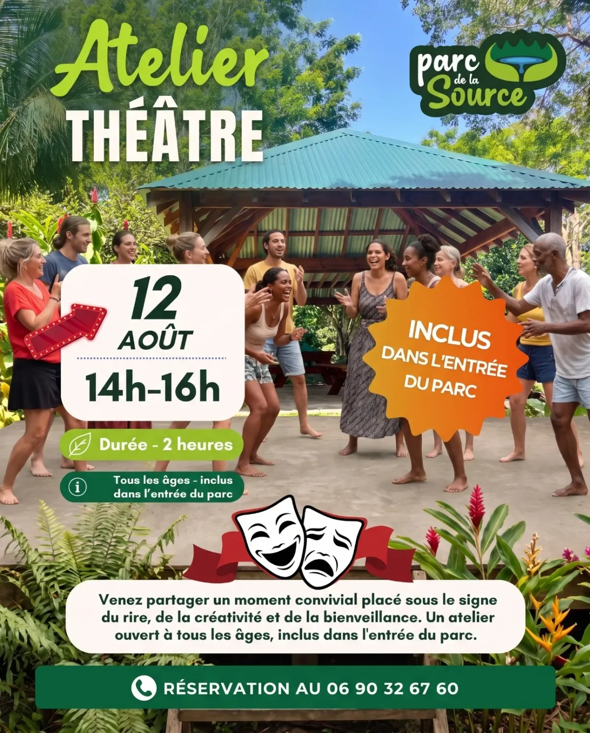 Atelier Theatre au Parc de La Source Bouillante Guadeloupe