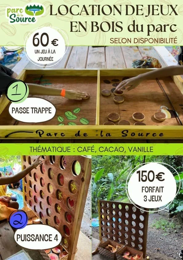 Location de jeux en bois du Parc