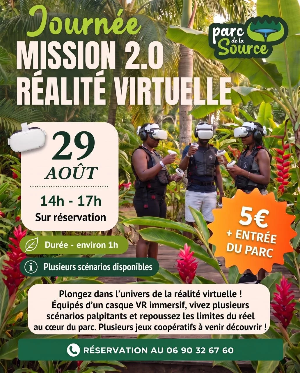 Réalité Virtuelle en Guadeloupe au Parc de la Source