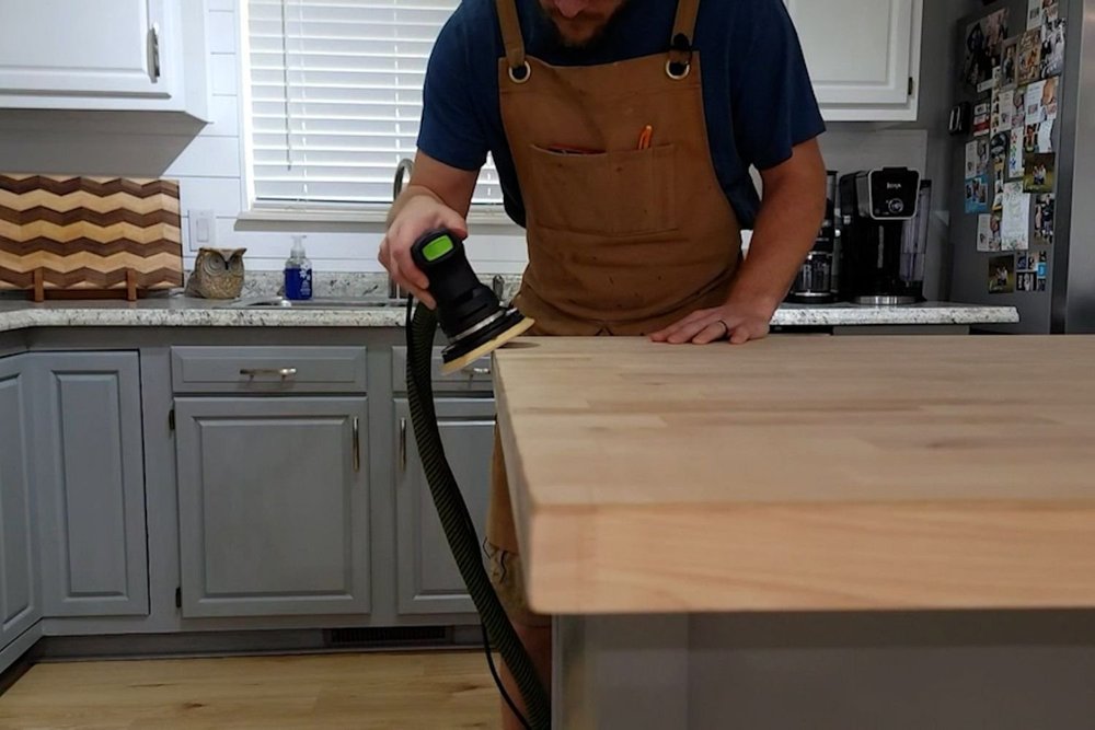 How To Refinish A Butcher Block Island or Countertop — Tyler Brown