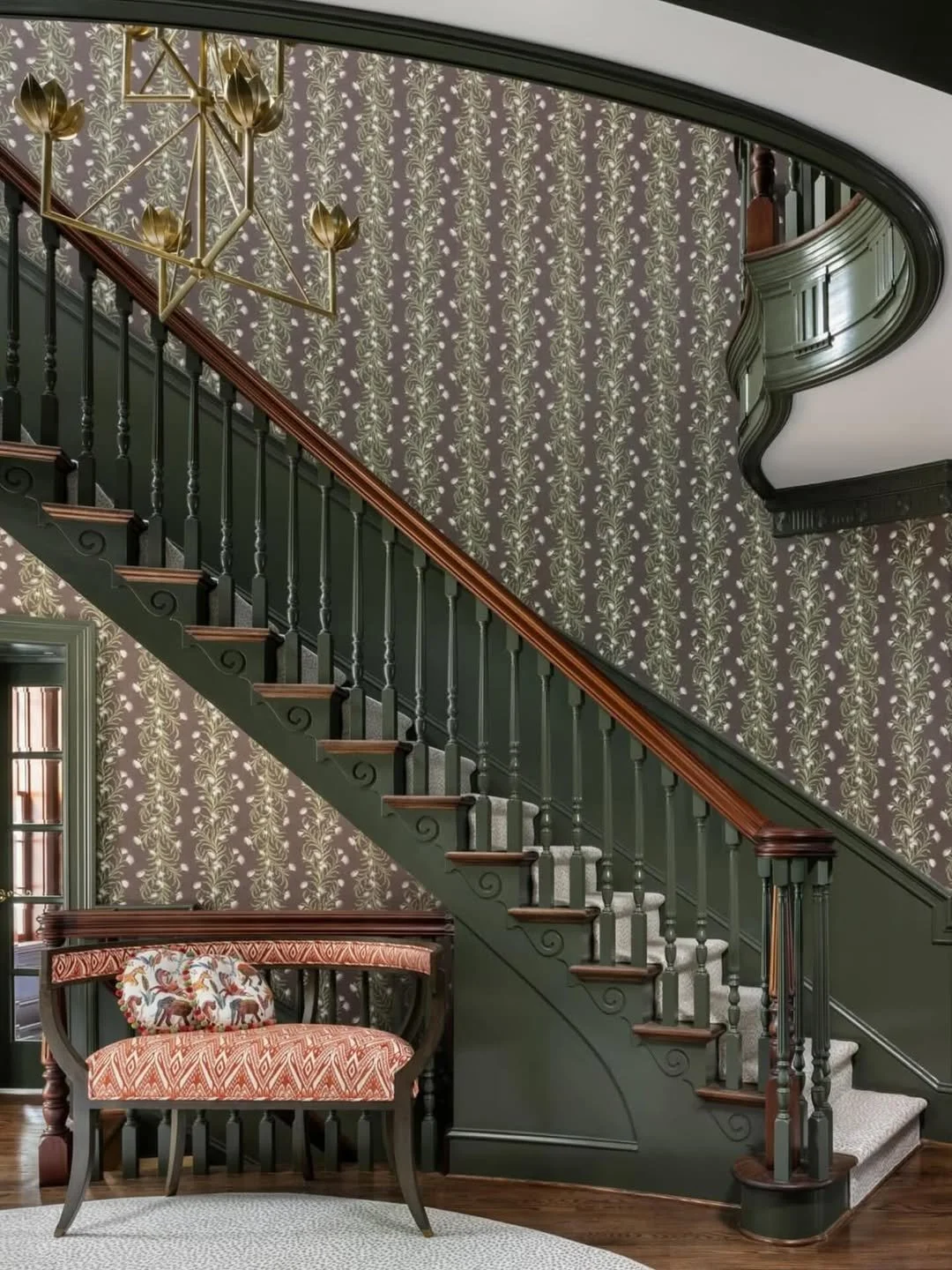 With its graceful curve and timeless silhouette, the Bacchanalia Loveseat from @mrbrownhome brings effortless versatility&mdash;ideal for an entryway, living room, or even beneath a staircase. Fully customizable with three finish options, this bespok