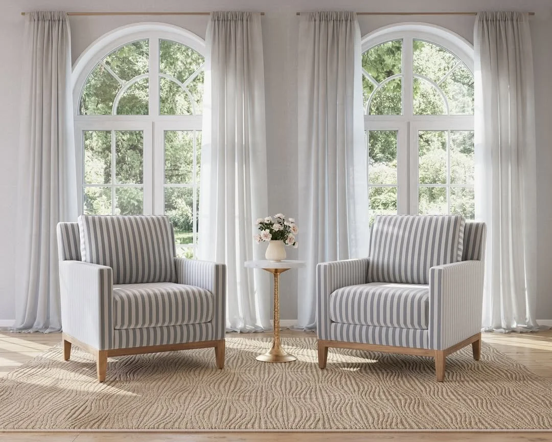 Laguna Vendor: Burton James

Where modern simplicity meets transitional elegance&mdash;the Cosimo Chair from @burtonjamesinc blends sleek lines with an exposed wood base, creating a piece that&rsquo;s both sculptural and inviting.