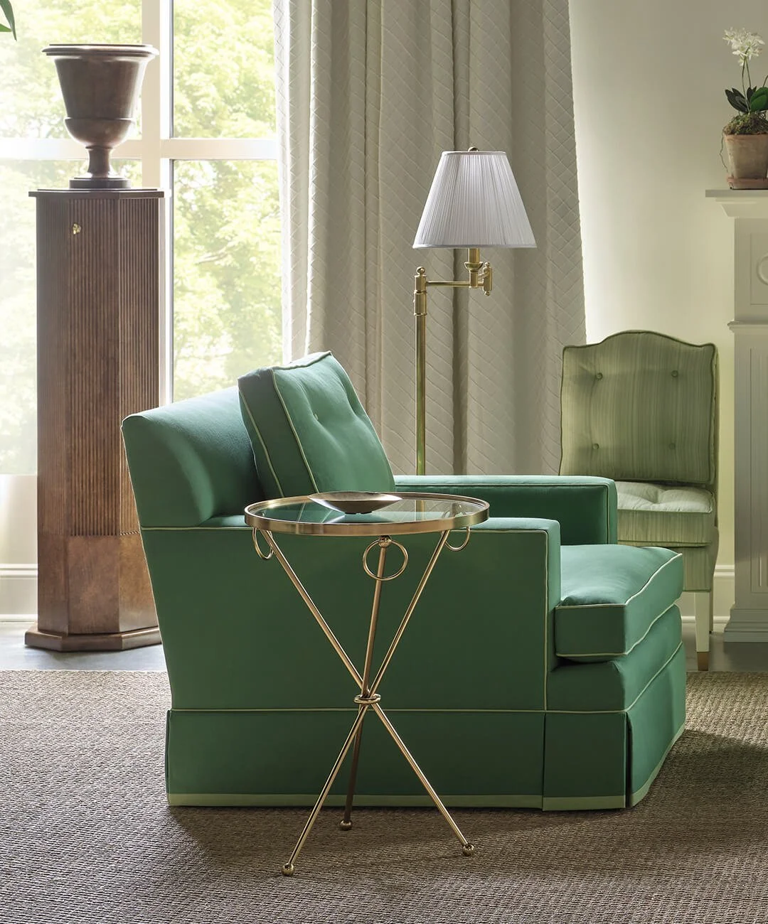 Discover the markdsikes collection from @chaddockhome &mdash; Petite in scale, grand in character. The Acacia Drink Table pairs a glass top with a sculptural tripod base, its delicately turned rungs echoing the collection&rsquo;s signature details. I