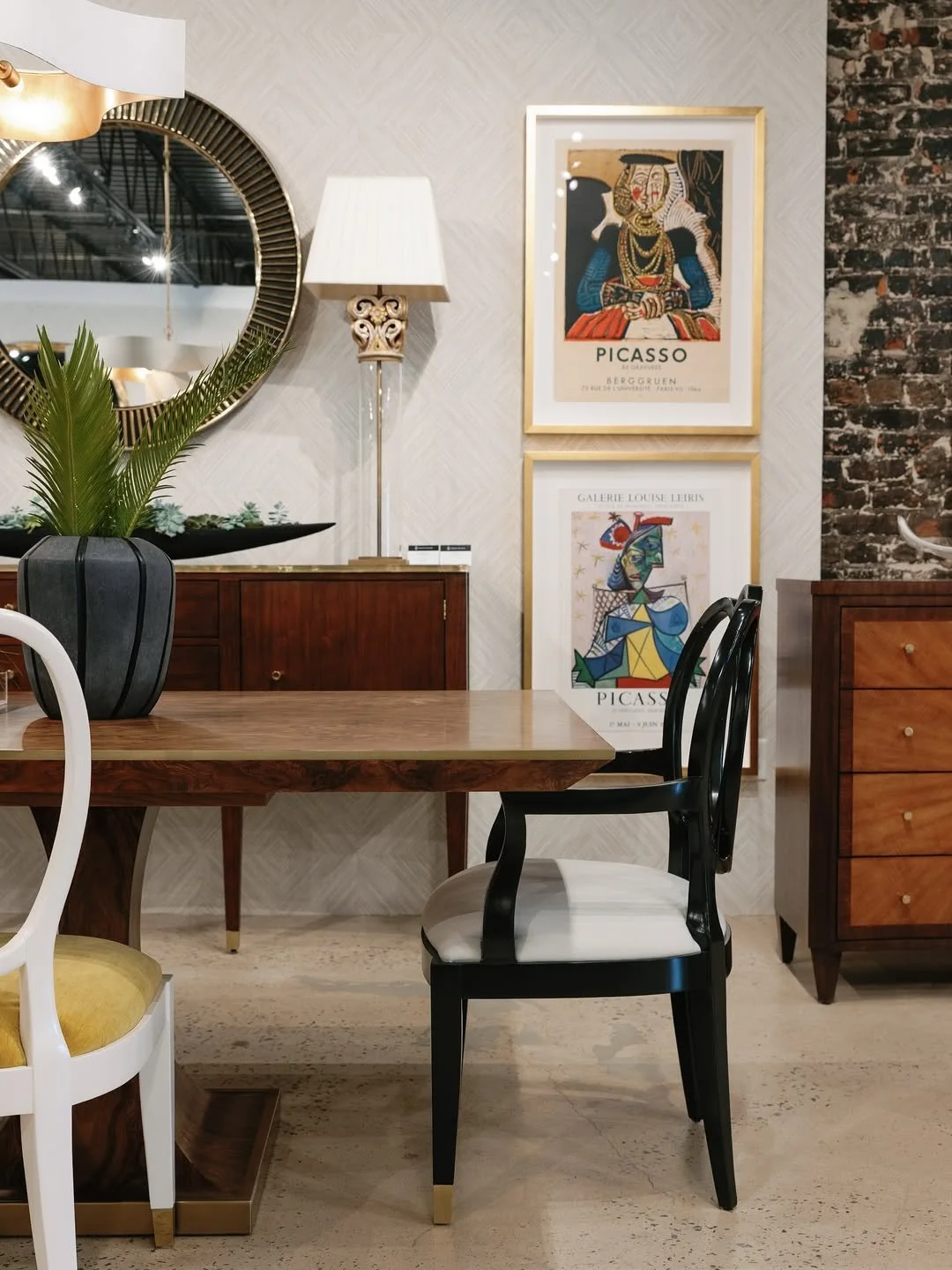 Be our guest &mdash; and take the best seat at the table.
The Carson Side Chair (SBN1268) from @modernhistoryfurniture is a modern classic made to spark conversation, with sculpted curves and a whisper of brass that elevate any dining moment. Choose 