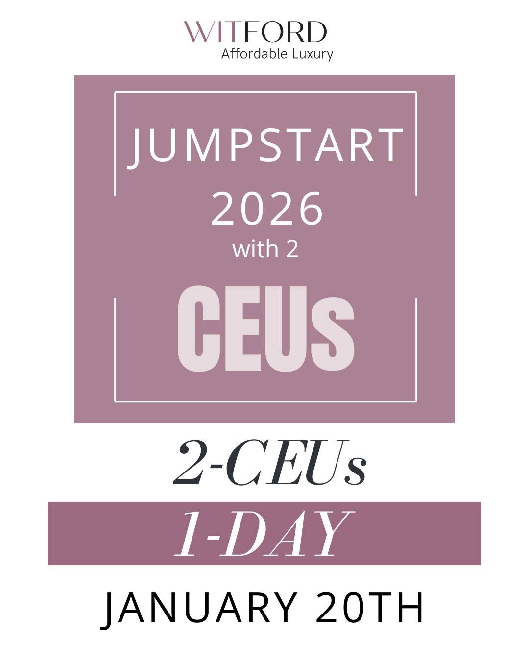 Jumpstart 2026 with 2-CEUs in 1-Day!  January 20th at Witford-Laguna

Cathy Carey, VP of Sales @chaddockhome, will guide you through two informative classes and earn valuable CEU credits.

The Schedule
_________________________________
CEU 1
Anatomy 