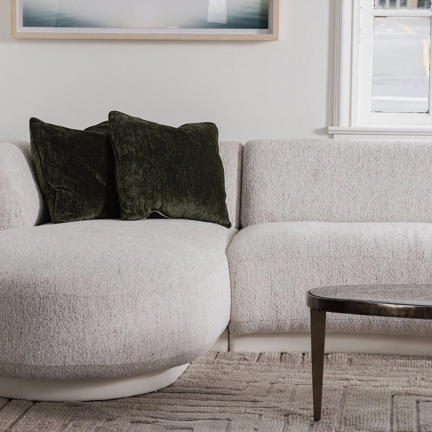 Just the right amount of curve, just the right amount of chic &mdash; the Nuage 2-Piece Sectional from @interludehome beckons with effortless allure. A silhouette that feels soft, sculptural, and impossibly inviting.