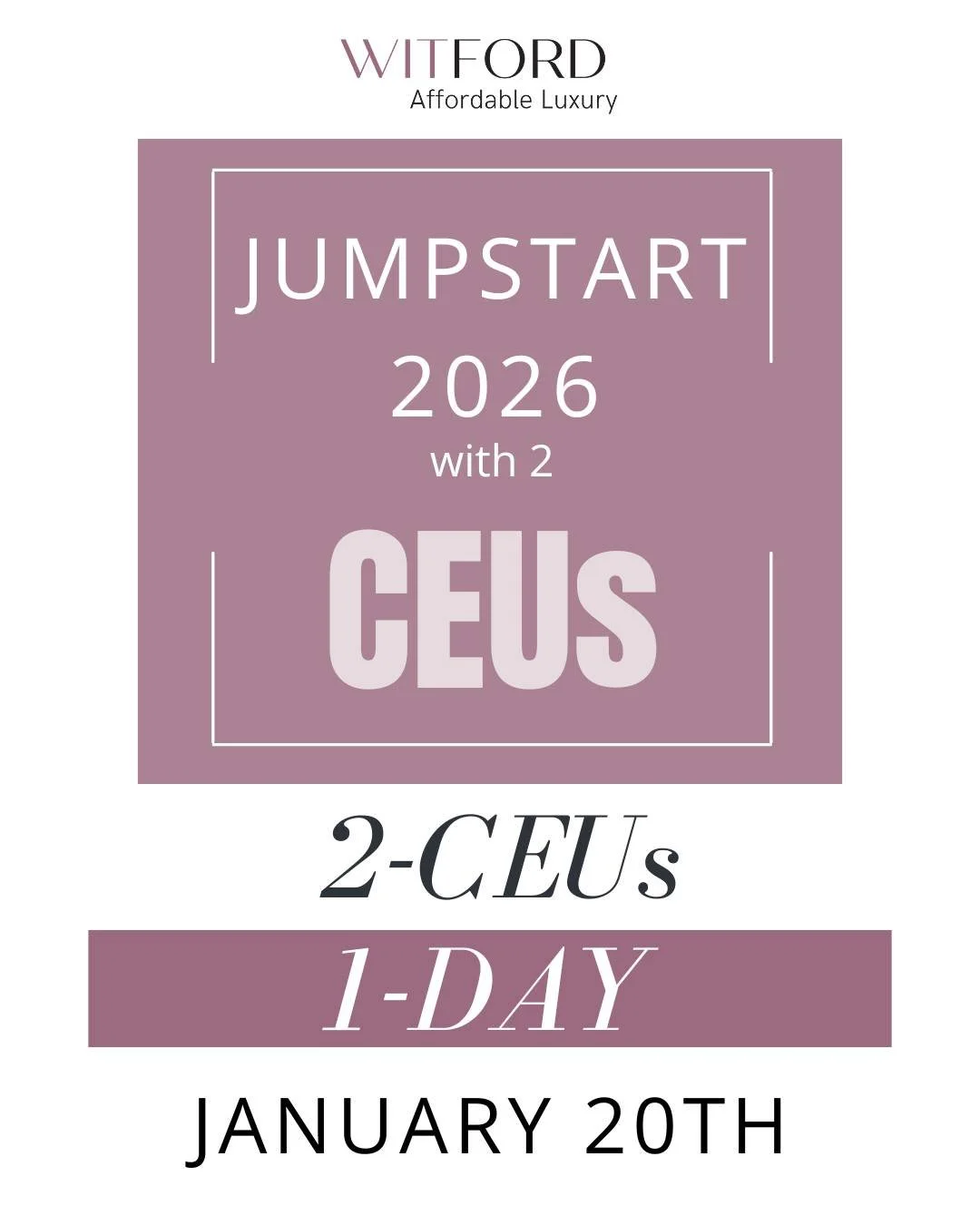 Jumpstart 2026 with 2-CEUs in 1-Day!  January 20th at Witford-Laguna

Cathy Carey, VP of Sales @chaddockhome, will guide you through two informative classes and earn valuable CEU credits.

The Schedule
_________________________________
CEU 1
Anatomy 