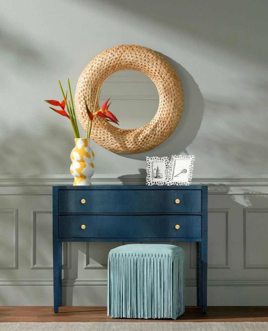 Ahoy, Londyn.

The grasscloth Londyn from @madegoods reimagines traditional elegance with a wave-inspired front profile and sculptural silhouette &mdash; fluid, tailored, and quietly bold.

Available as a nightstand, dresser, or buffet, and offered i