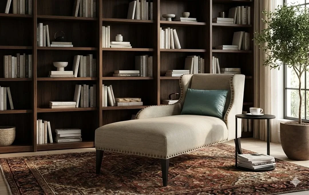 Laguna Vendor: Burton James

Transitional sophistication radiates from every inch of the Madeleine chaise from @burtonjamesinc, boasting a sculptural and timeless winged silhouette&mdash;where exquisite design meets exceptional comfort