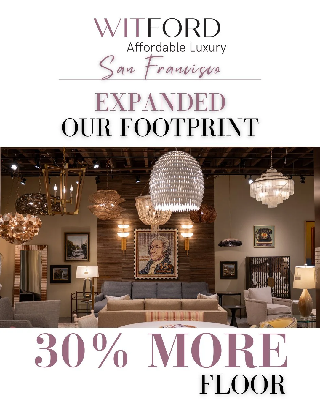 We now have 30% MORE Showroom Floor in San Francisco. 

Our expansion brings more product from our represented brands plus NEW LINES.

Now Representing
@lazarindustries
@modernhistoryfurniture
@sferralinens

Stop in our @sfdesigncenter showroom and e