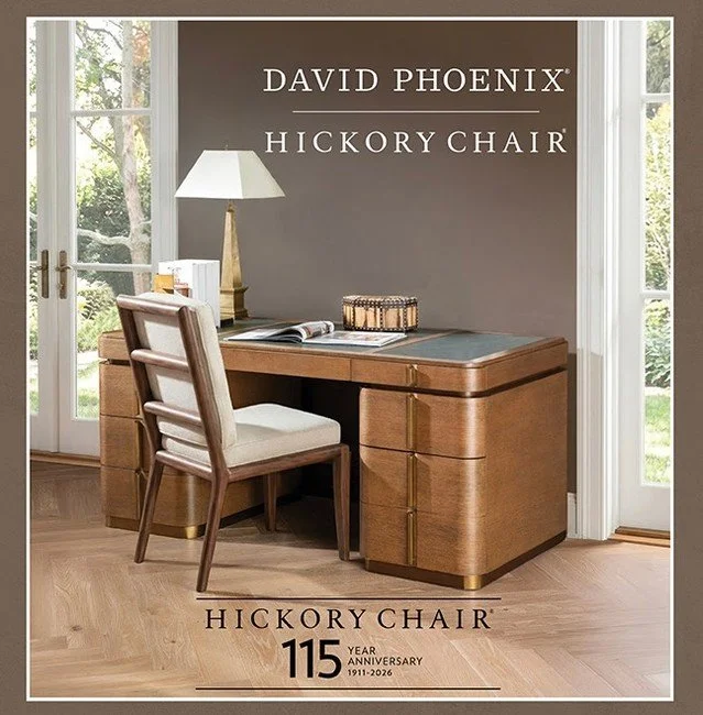 Celebrating 115 years of craftsmanship with the debut of the new David Phoenix Collection from @hickorychair.

Created in collaboration with @davidphoenixinteriordesign, the collection blends modern luxury with uncompromised livability &mdash; expres