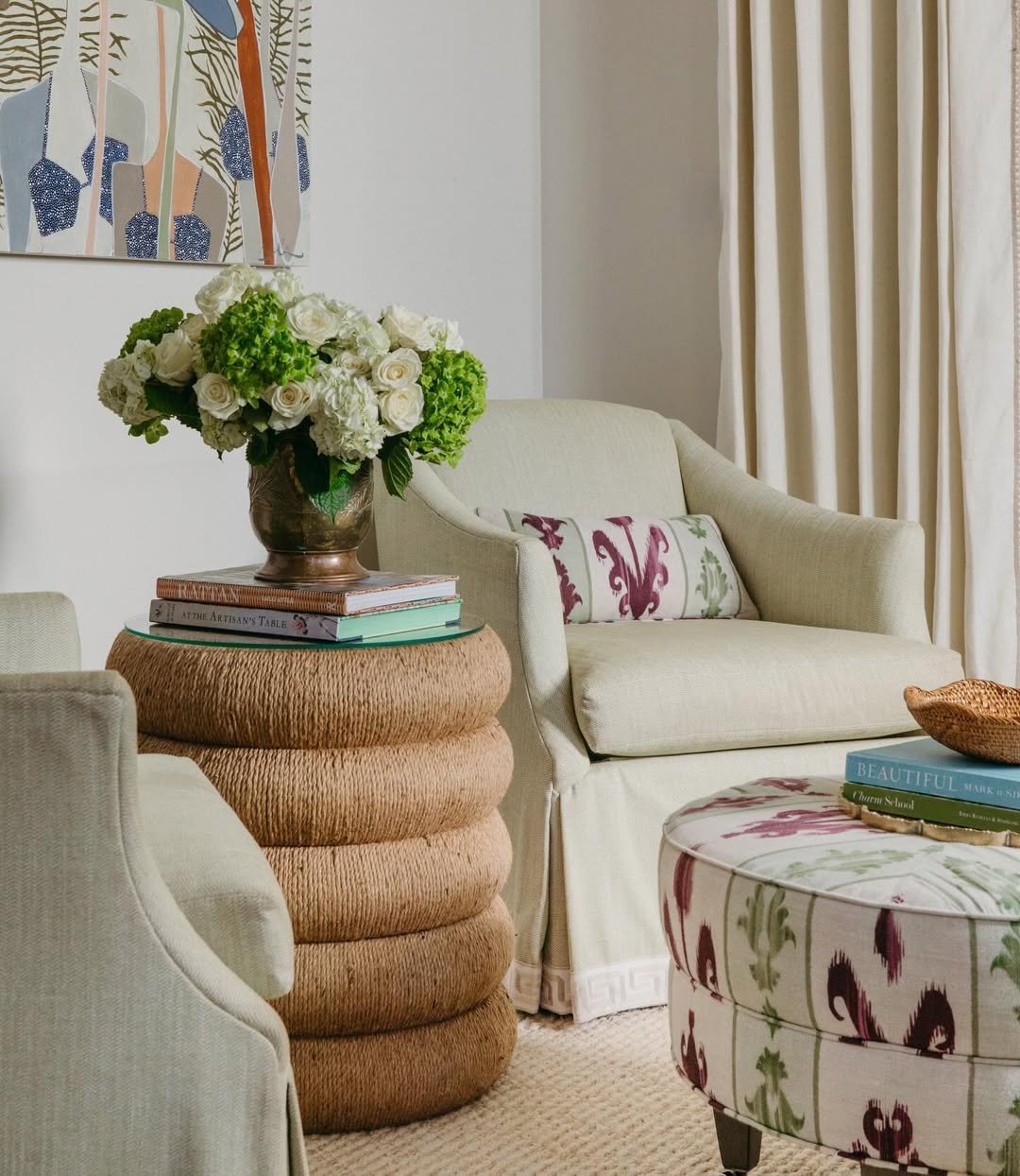 A space defined by softness, proportion, and timeless form.

The 3621-01SW swivel chairs paired with the 1314-00 ottoman by @leeindustries bring a sense of ease to the room&mdash;curved silhouettes, tailored upholstery, and a presence that feels both