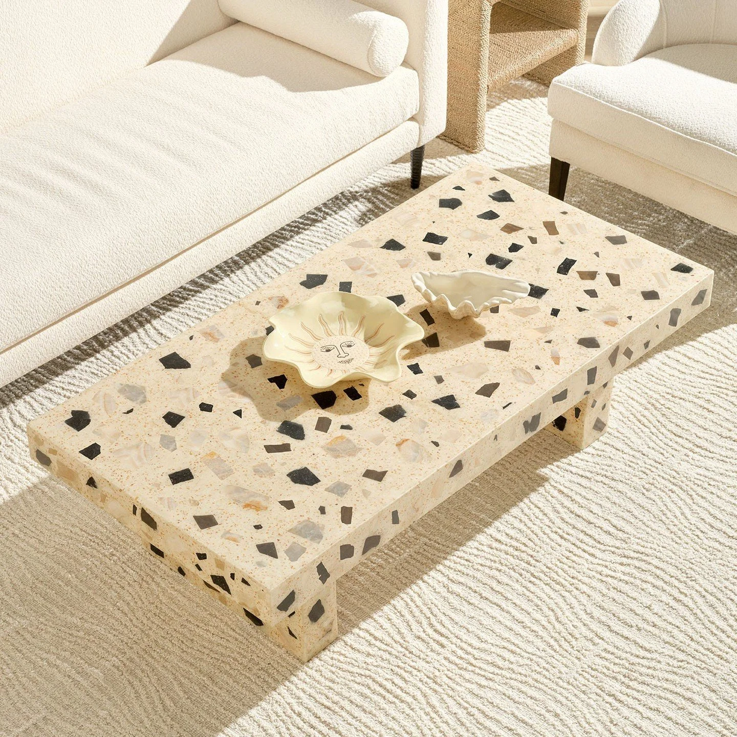 FEATURED // The Isolde Coffee Table @madegoods is called out as '@highpointmarket's most attention-grabbing finds let the materials do the talking' in the @businessofhome 'High-Touch Design that Put Surfaces in the Spotlight' feature.