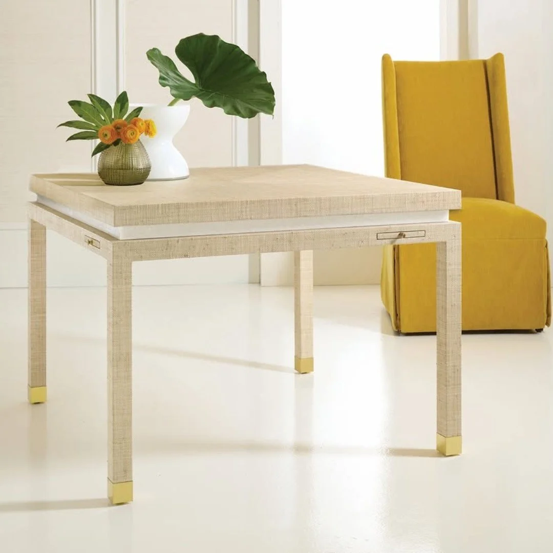 Coastal ease, with a sense of occasion.

The Palmetto Game Table (SBT555) from @modernhistoryfurniture brings together woven raffia and a glass top in a composition that feels both relaxed and refined. Designed to comfortably seat four, it moves effo