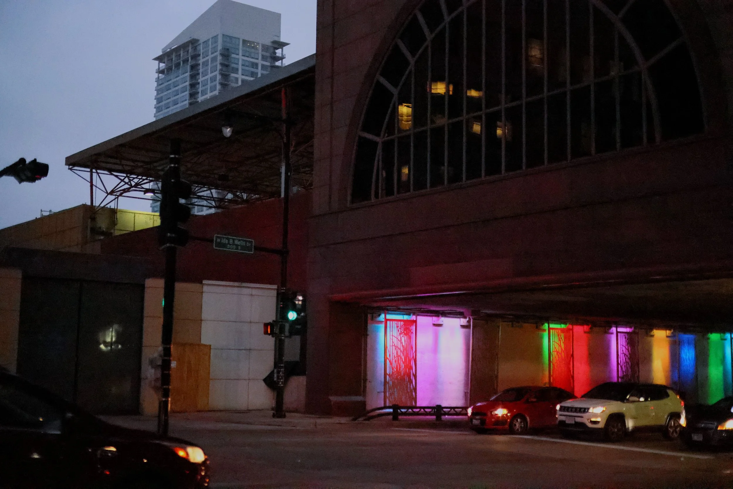 Chicago- Colored Light Tunnel