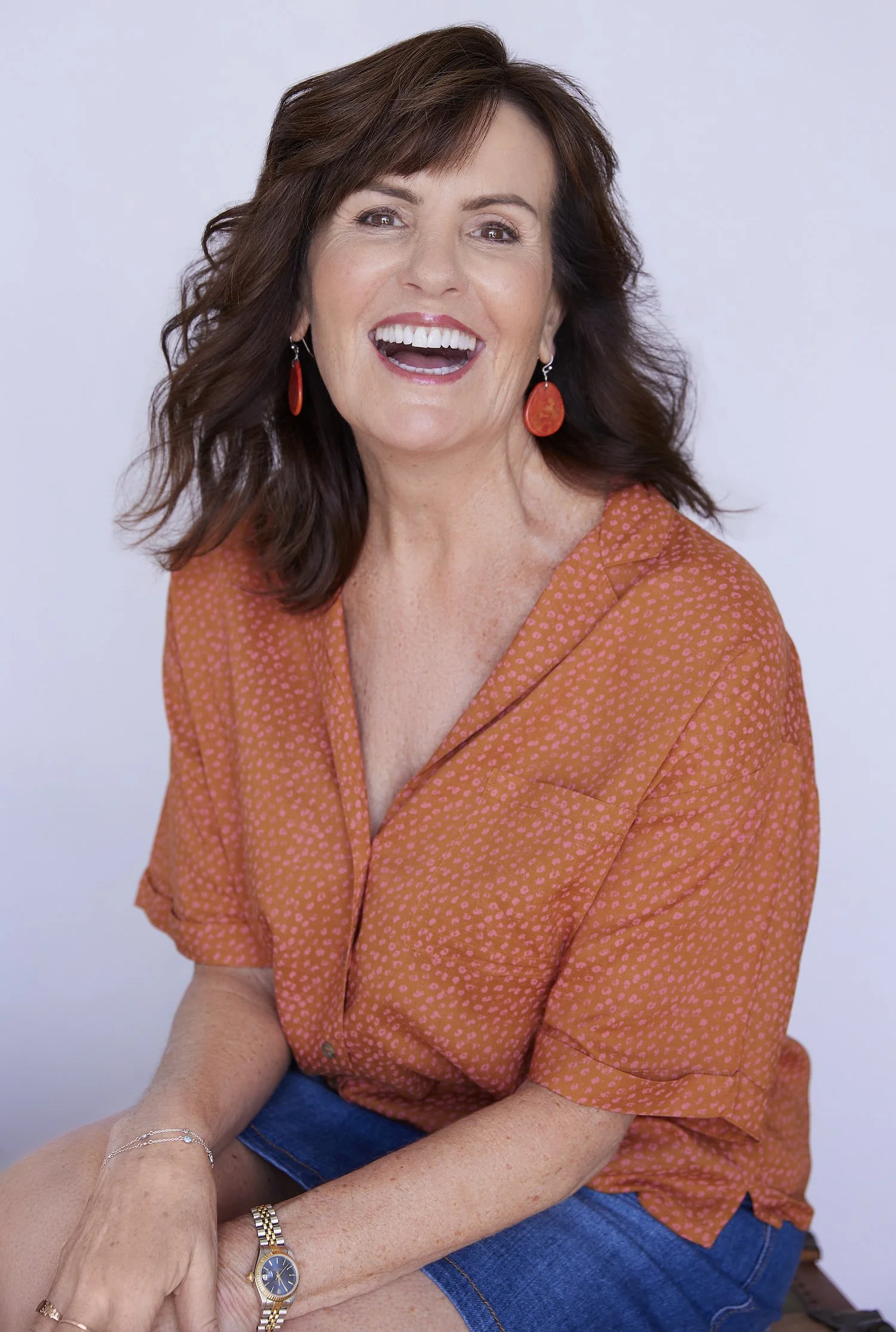 laughing mature woman