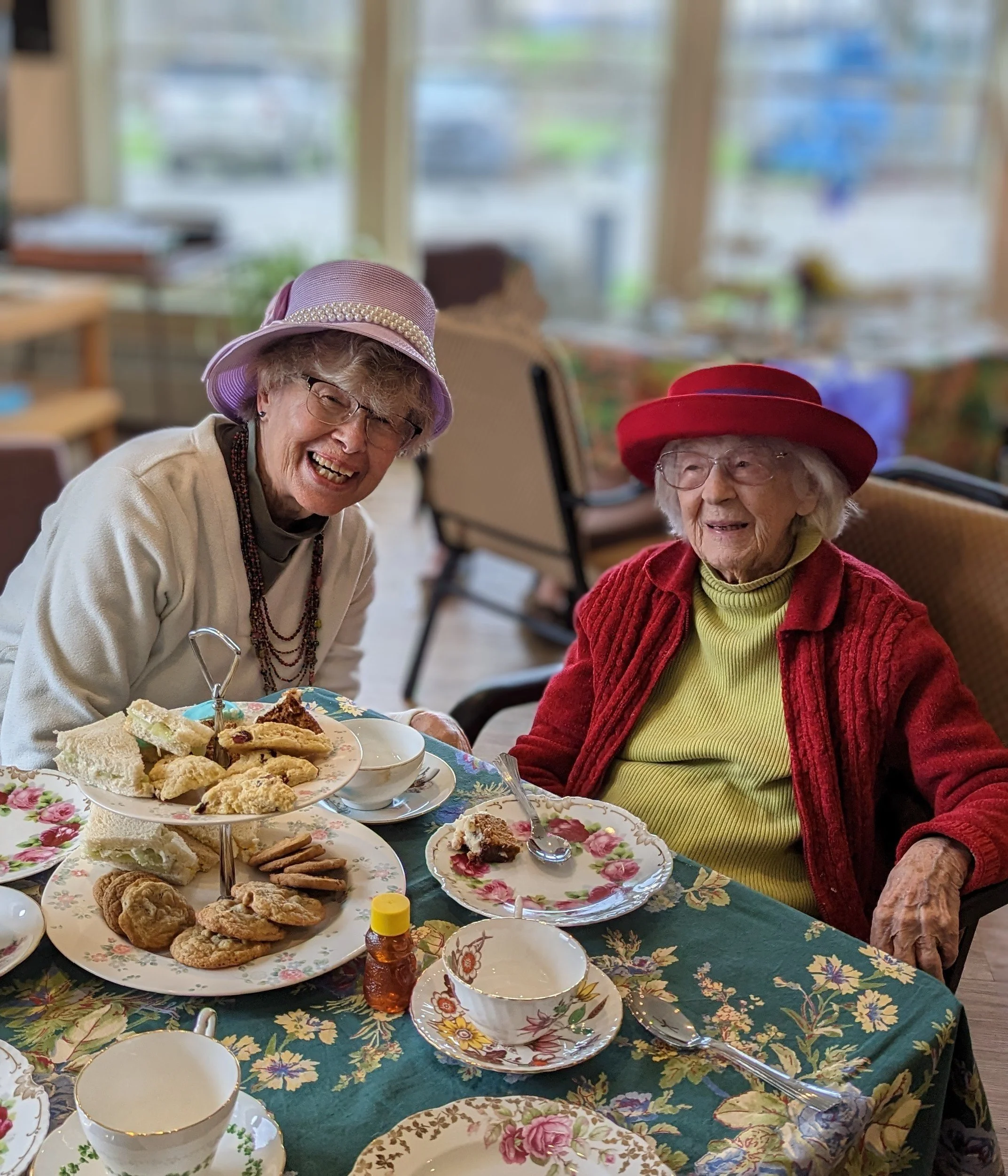 Tea party and board games at the Care Center