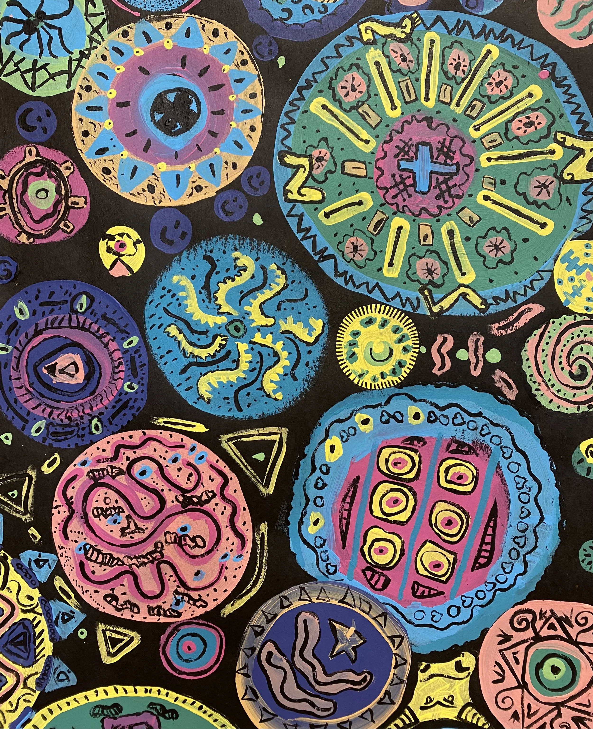 Circle Painting with Tule Fogg