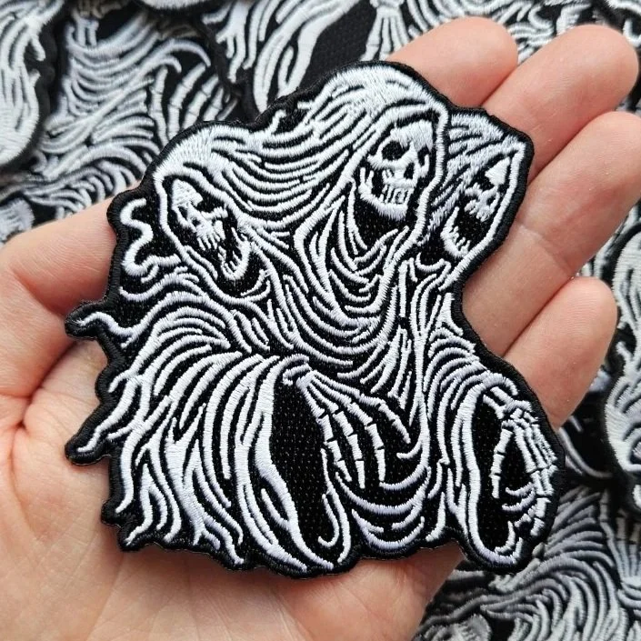 HOODED WRAITH / DEATH EMBROIDERY PATCH