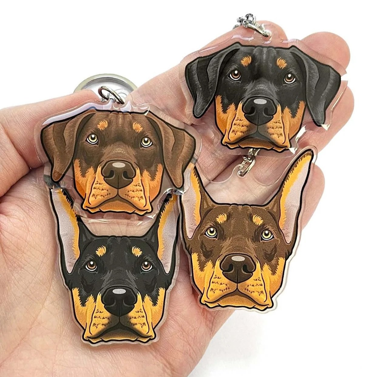 Doberman keyring